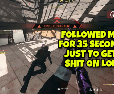 After camping my loadout from a roof, which i managed to grab, this poor fella decided to run after me, wrong move.