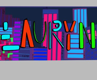 Cyberpunk name tag design I did for one of my art classes