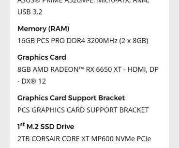 Looking to get a prebuilt around £1000 (though if I can get good perf on the games I want with a cheaper build I'm more than open to it). New to gaming PCs so I'm not that confident on this build, any advice?