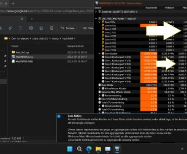 7800x3d. why is requested volt not 1.3 and why the different core speeds? PBO off in bios