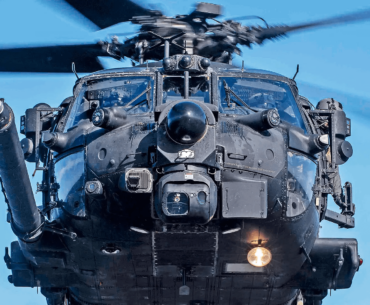 A MH-60M Black Hawk belonging to the U.S. Army's 160th Special Operations Aviation Regiment, absolutely covered in sensors