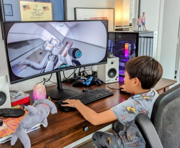 My boys are so excited about their first Battlestation (my old machine).