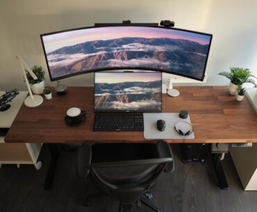 From More to Less: Ditched the third screen and opted for under-desk mounting to achieve a cleaner setup