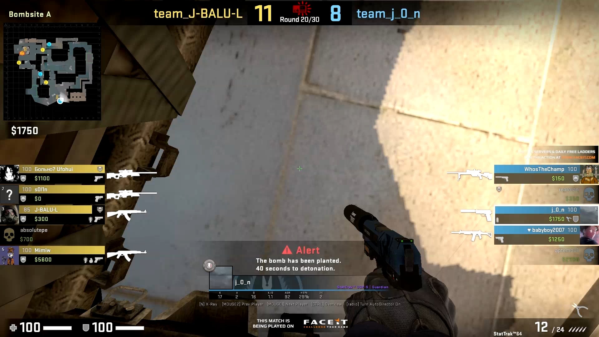 Hilarious argument in FACEIT match FPSHUB