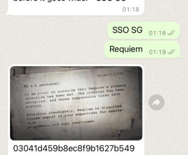 I got this code thing in the requiem tease WhatsApp