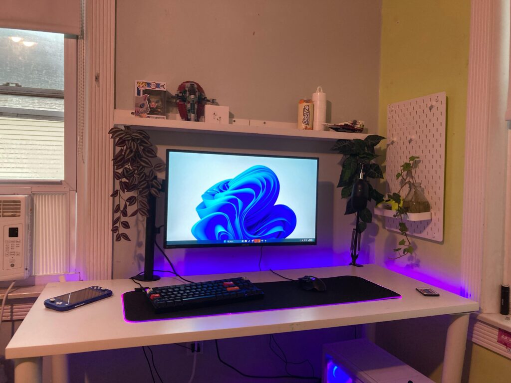 My setup in the morning