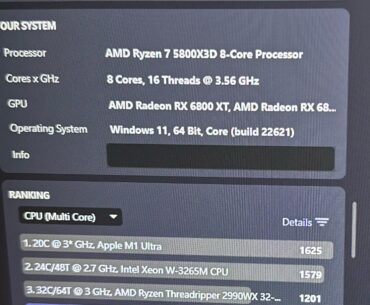 New 5800x3d R24 record?