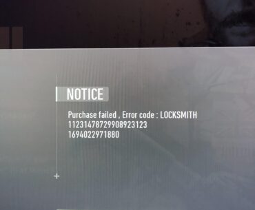 Error code: Locksmith