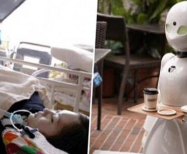 A cafe in Japan is hiring paralyzed people to to control robot servers in order to still make an income.