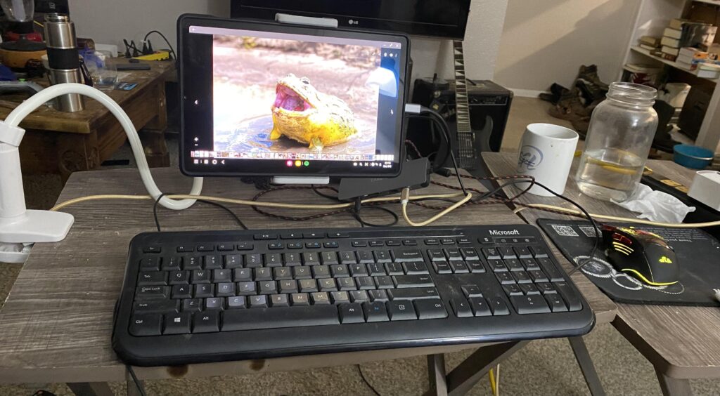 My jerry rigged battle station!