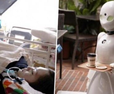 A cafe in Japan is hiring paralyzed people to to control robot servers in order to still make an income.