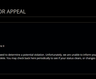 Brand new player not eligible for appeal?