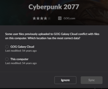I almost missed GOG's 2077 joke.