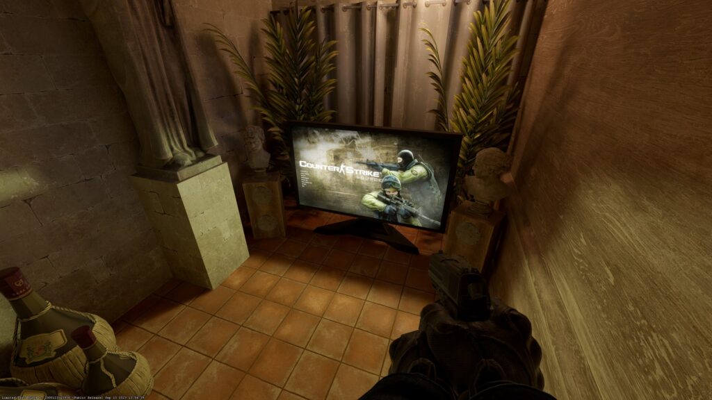 CS:Source main menu is now visible on Inferno