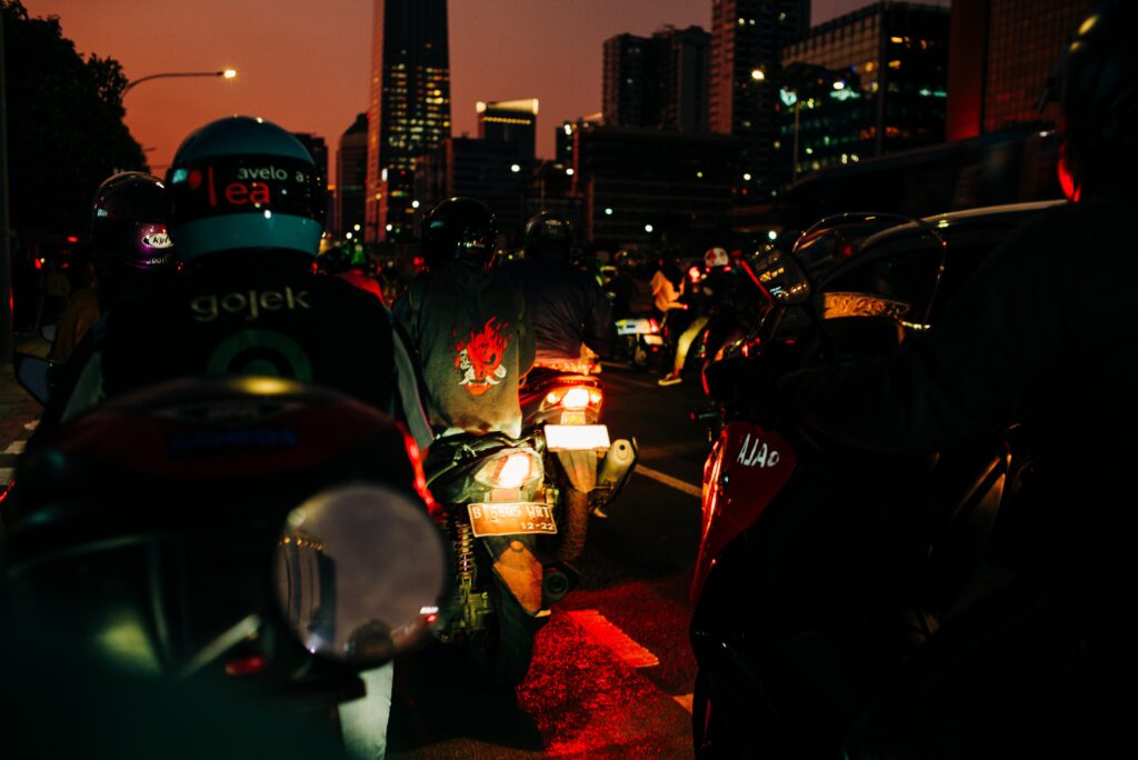 Met a fellow Samurai on the traffic of Jakarta