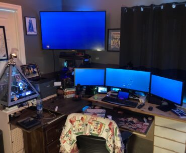 My makeshift thrift store setup.
