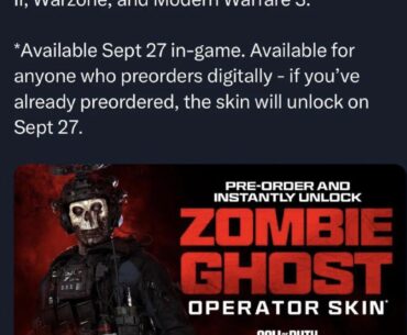 If I preorder, is this skin also usable in zombies, or just multiplayer?