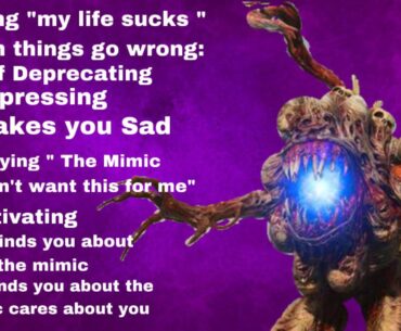 To those that are suffering after vanguard always remember to seek therapy from your helpful Mimic
