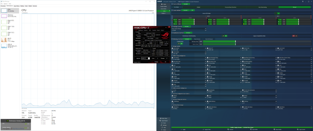 anything to tweak here? went from 3800 on 1.1 volts to 4300 on 1.35, CPU fan won't shut up. i got 3900x on a X570-E GAMING. should I go higher with the voltages?