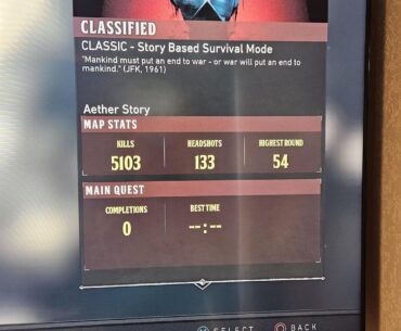 First time playing classified