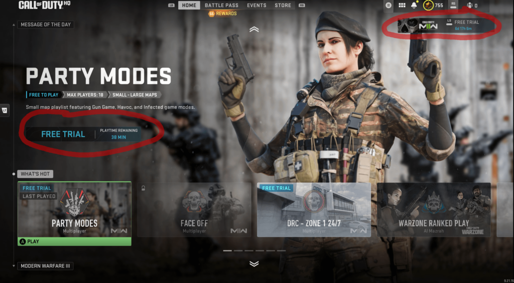 Is the free access for 6 more days? and what happens if playtime runs out?