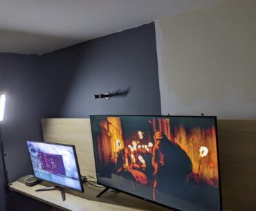 How to improve this . going tonadd a book case right sidr of desk thinking about painting EVERYTHING gun metal grey
