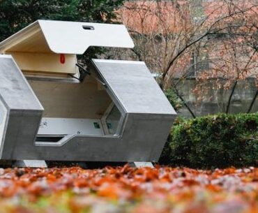 A city in Germany provides these sleeping capsules for homeless people