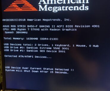 My sister is getting this after plugging in new keyboard from spilling water on the last one. Anyone know what this is or what’s going on?