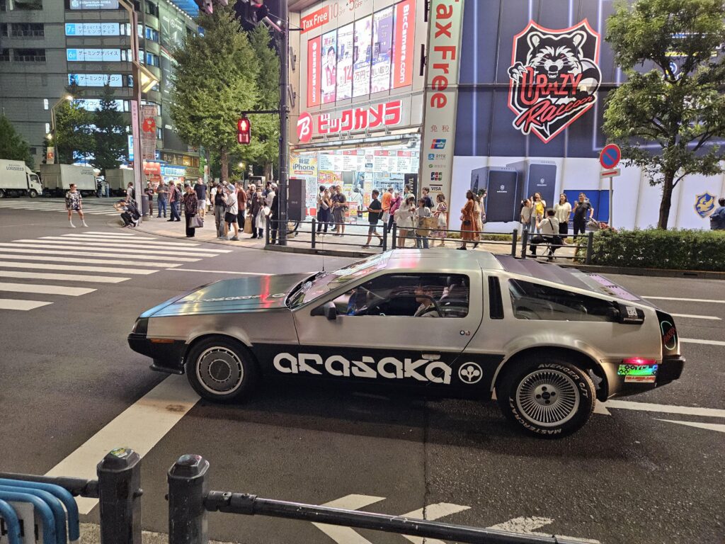 I just saw this arasaka car in Akihabara, Japan