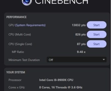 9900k R24 score