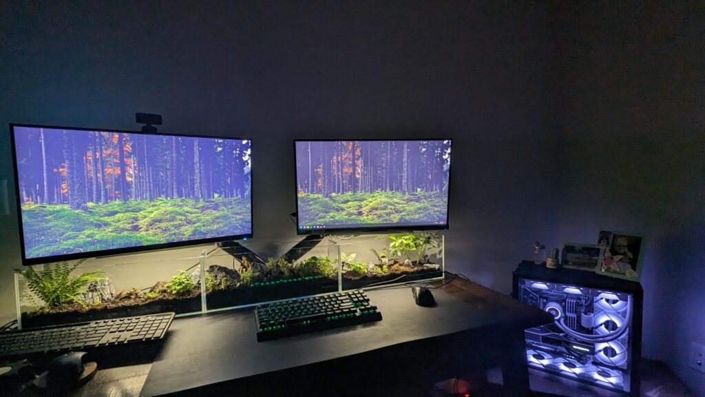 My work from home/gaming setup. (Still a work in progress)