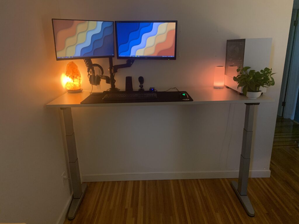 WFH standing desk battle station