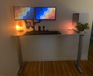 WFH standing desk battle station