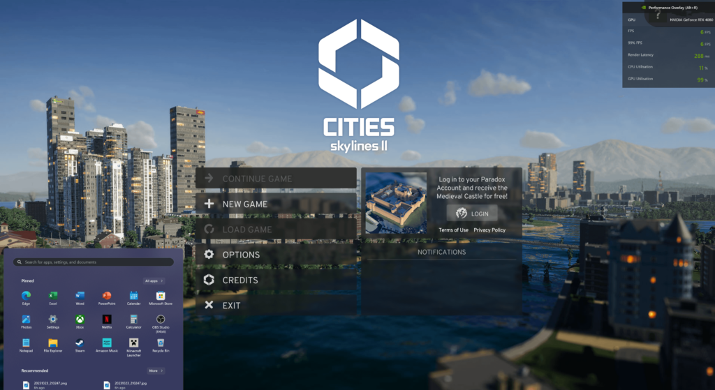 You Know It’s Going to Be Bad When the Main Menu Runs at Just 6FPS...