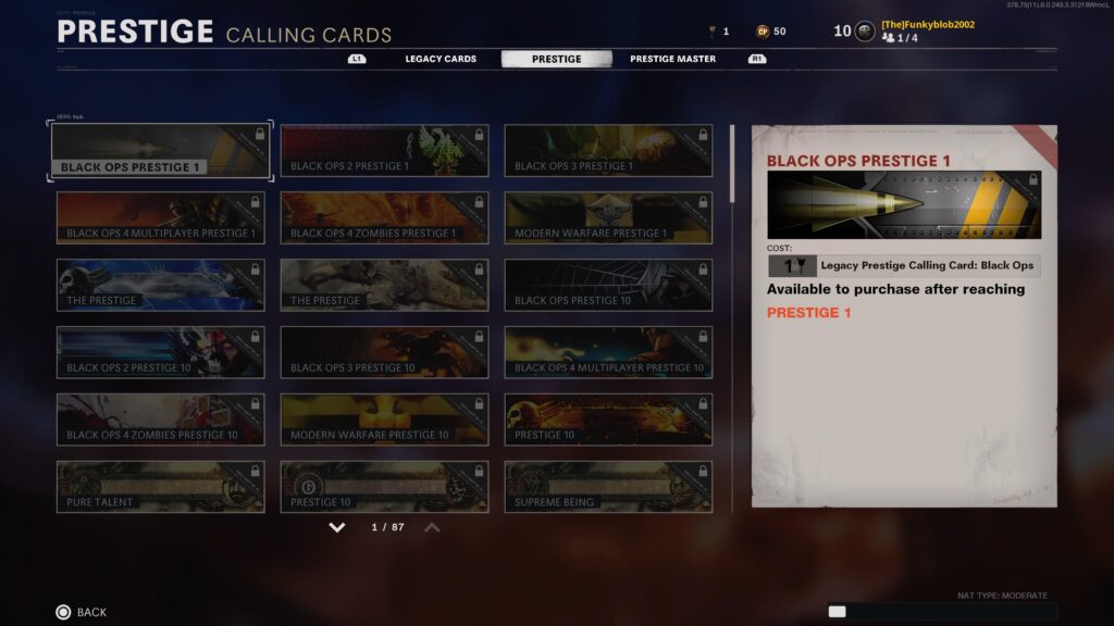 I got a prestige key but can't spent it so some of you know why?