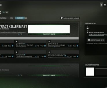 Zombies Calling Card Challenges for MWIII