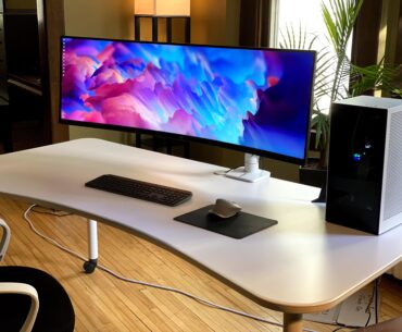 Unintentionally minimalist battlestation while my roommates and I move out of our Minneapolis centuryhome