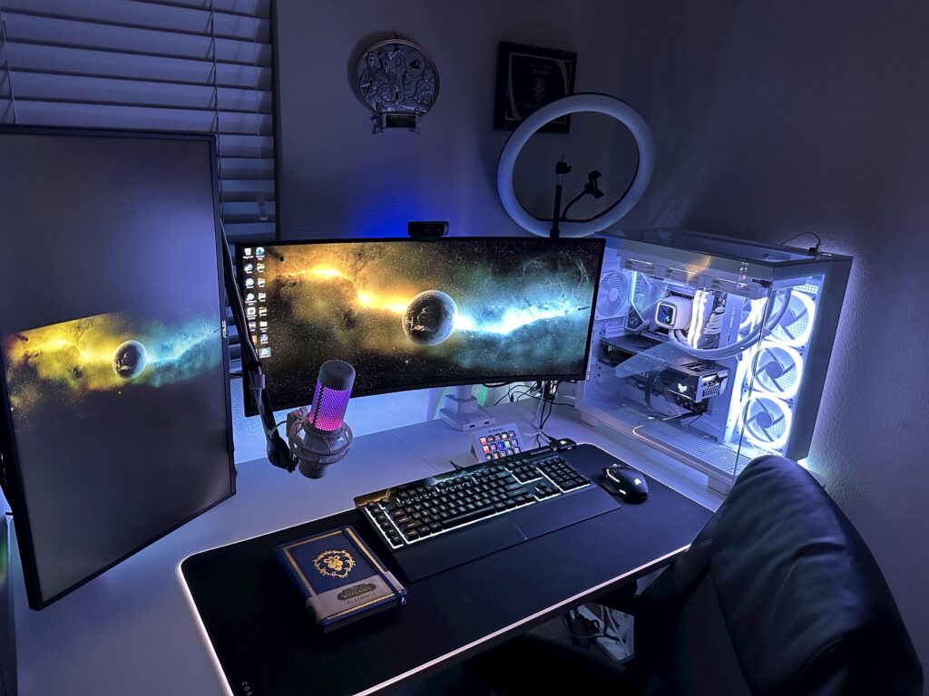 Ascension! Went from a single monitor, crap 8yr old Costco Pc to this! My first real battle station!