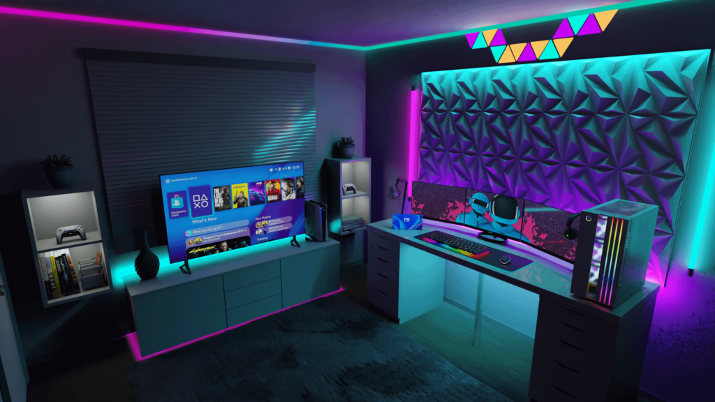 3d model of my small gaming room