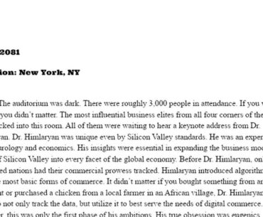 (DELETE IF AGAINST THE RULES) I'm a fairly successful writer in the Bay Area. I've written a cyberpunk story. Let me know what you think!
