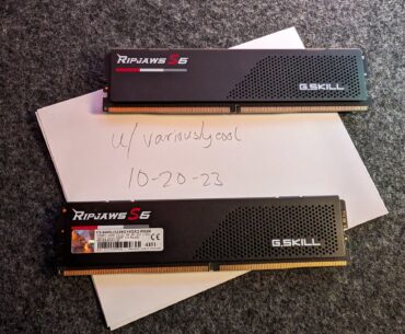 G.SKILL Ripjaws S5 32GB (2x16GB) DDR5 6400 MT/s (Techtober Giveaway 2/?)