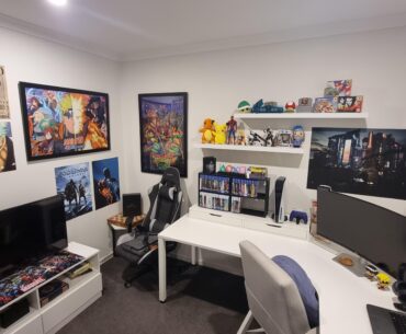 Updated my setup with posters I've printed out myself!