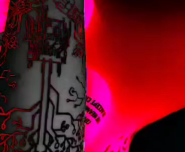 Got UV ink in my Cybernetics themed sleeve