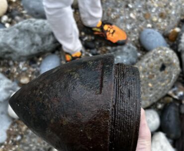 Can somebody identify this cone. I suppose it is an artillery shell. I saw it in on the beach in Normandy(France).
