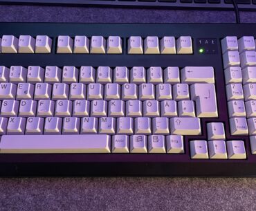 Setup gaming mode .. my restored Lauer Fischer Cherry 🍒 Keyboard with Black Switches and original Windows 95 Keycaps .. guess total cost ?!