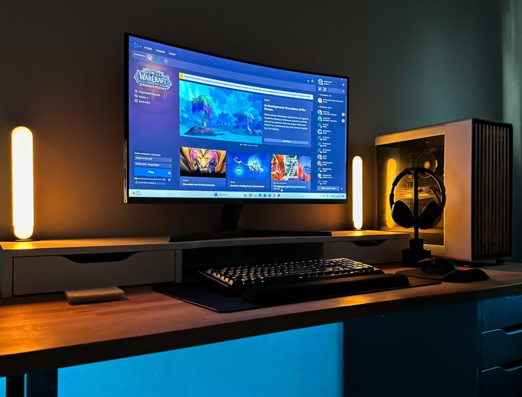 My husband went from console gaming to PC gaming four months ago and built this over the weekend