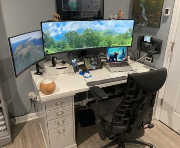 Work from home setup. Not exciting, but functional.