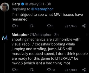 MWIII / WZ3 Visual Recoil confirmed to be the same as WZ2...
