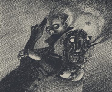 Cyberspiced Steampunk Elf (Eberron character art)