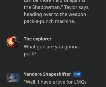 I got an ai to roleplay the SOE EE with me in Character AI